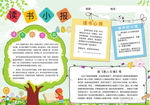 百科读书手抄报模板怎么做_小学生手抄报内容写什么