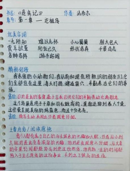 昆虫百科读书笔记怎么写_如何高效整理昆虫知识