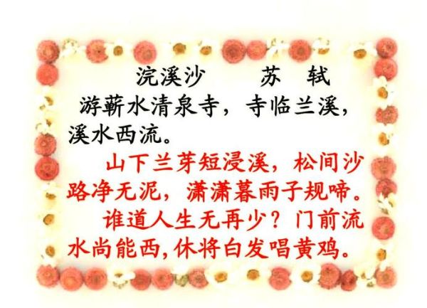 浣溪沙表达了什么情感_苏轼为何豁达