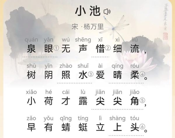 小池表达什么情感_杨万里小池的情感基调