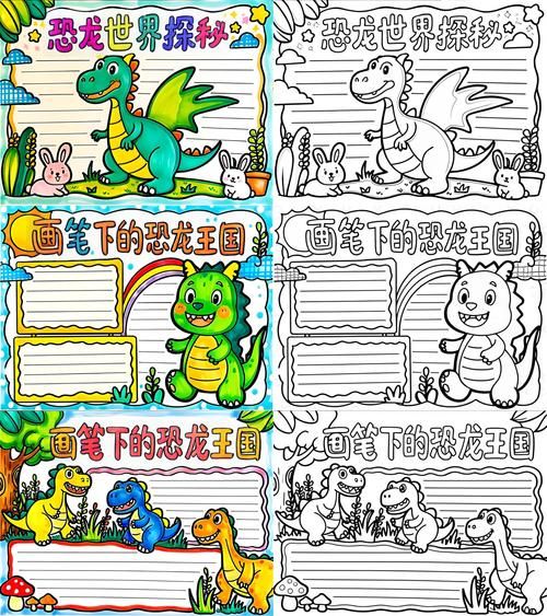 恐龙童话百科读书卡怎么做_恐龙故事读书卡模板