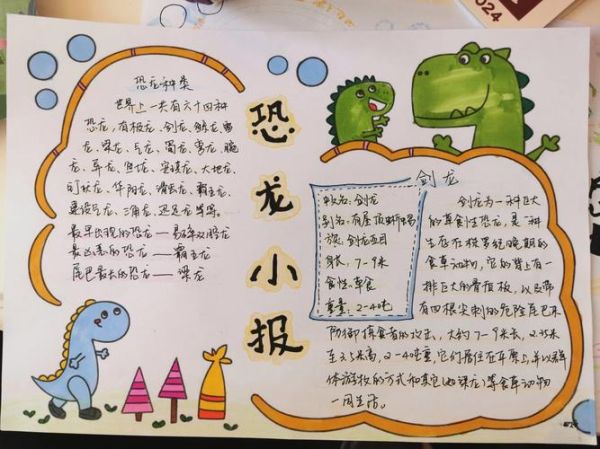 恐龙大百科读书手抄报怎么做_恐龙灭绝原因有哪些