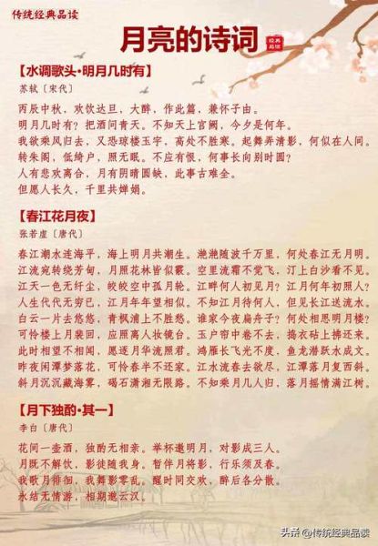 月亮表达的情感有哪些_如何用诗句写月亮