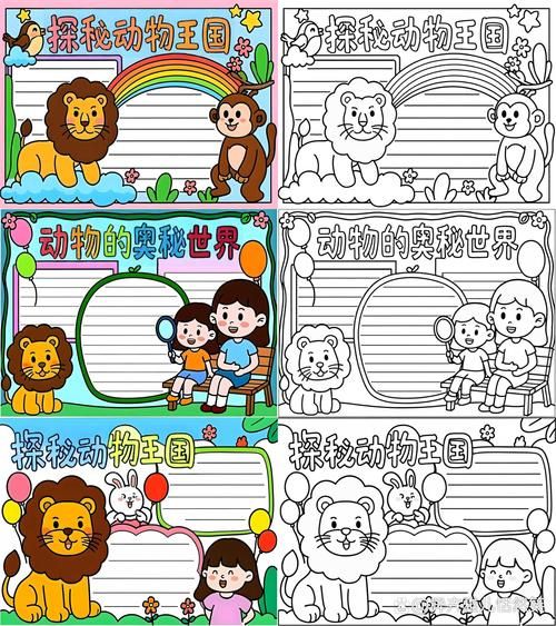 动物百科A4小报怎么做_小学生动物手抄报模板